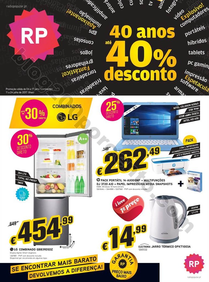 Antevisão Folheto RADIO POPULAR Promoções de 4 