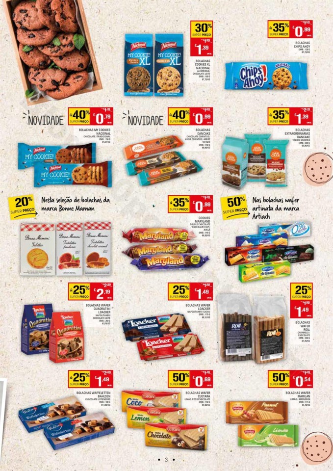 Antevisão Folheto CONTINENTE Biscoitos e Bolachas