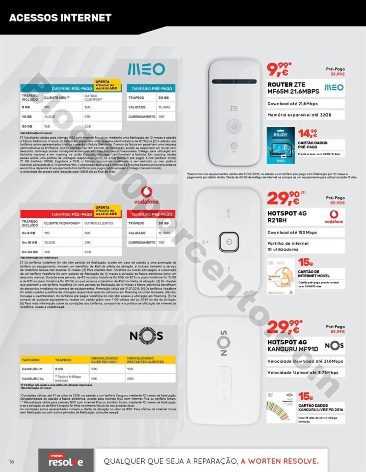 Novo Folheto WORTEN Mobile Promoções até 1 agos