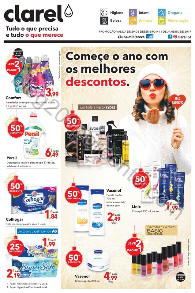 Antevisão Folheto CLAREL Promoções de 29 dezemb