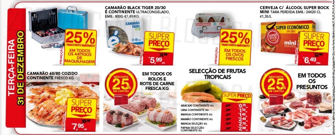 Promoções | CONTINENTE | dia 31 de dezembro