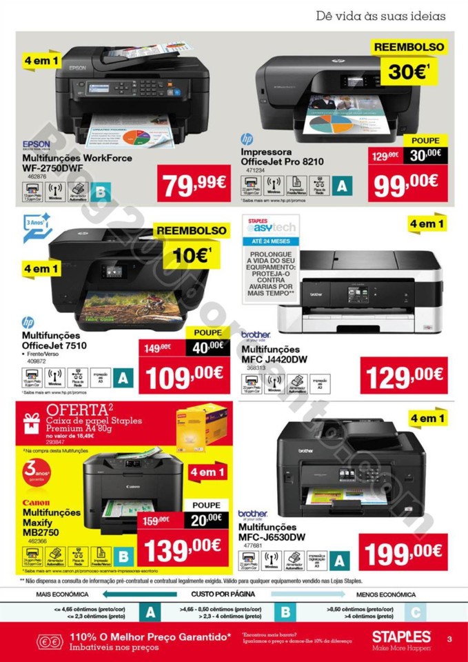 Antevisão folheto STAPLES Promoções de 28 març