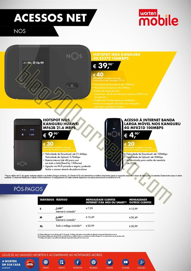 Novo Folheto WORTEN MOBILE Promoções até 2 sete