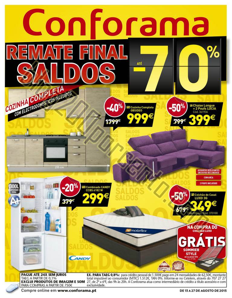 Antevisão Folheto CONFORAMA Remate Saldos de 13 a