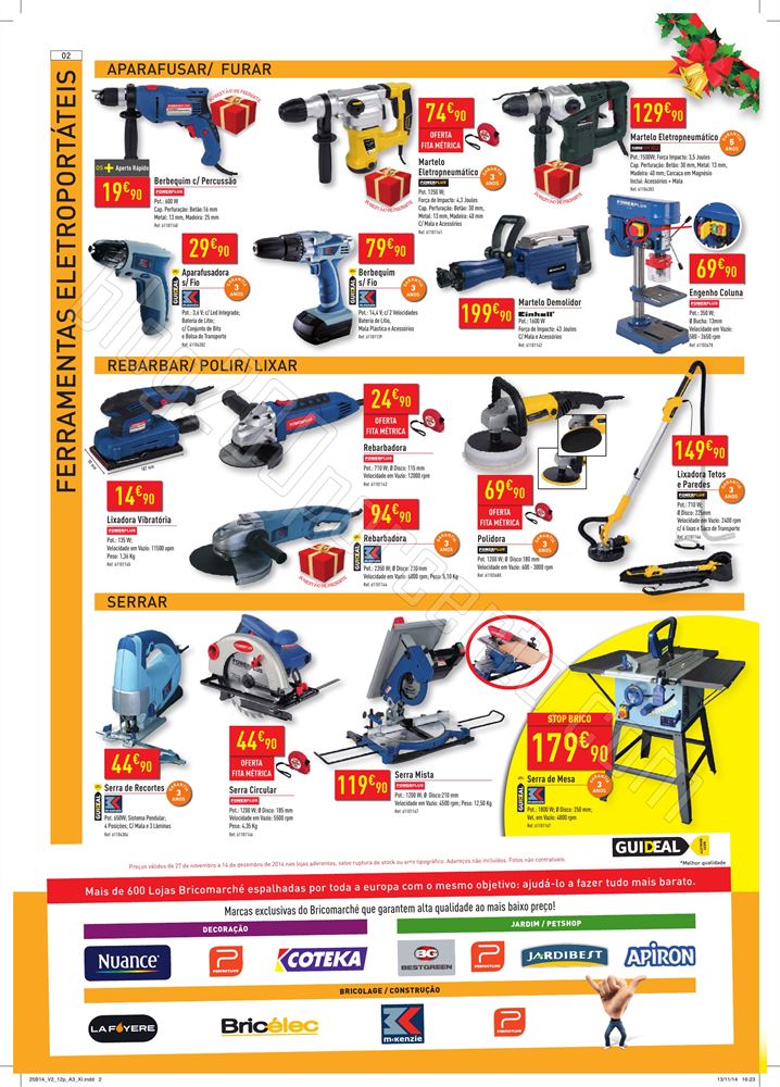 Novo Folheto BRICOMARCHÉ de 27 novembro a 14 deze