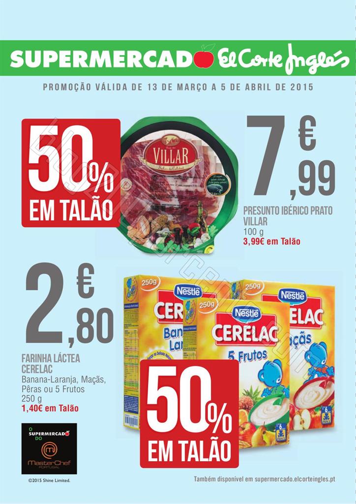 Antevisão Folheto EL CORTE INGLÉS de 13 março a