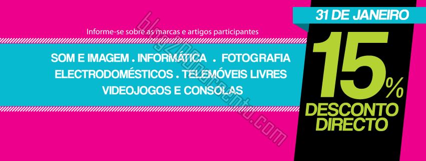 15% de desconto EL CORTE INGLÉS dia 31 janeiro.jp