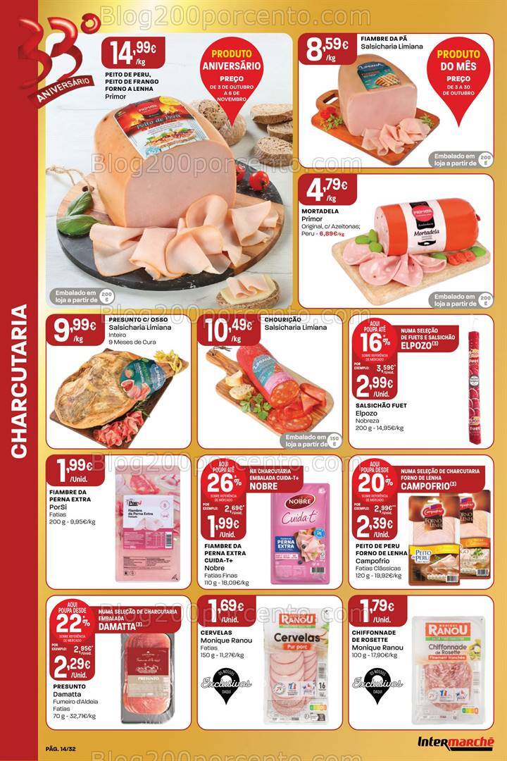 Antevisão Folheto INTERMARCHÉ Super Aniversário Promoções de 3 a 9 outubro