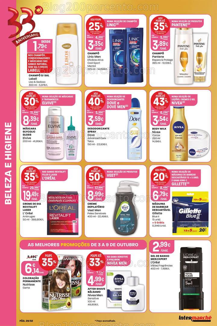 Antevisão Folheto INTERMARCHÉ Super Aniversário Promoções de 3 a 9 outubro