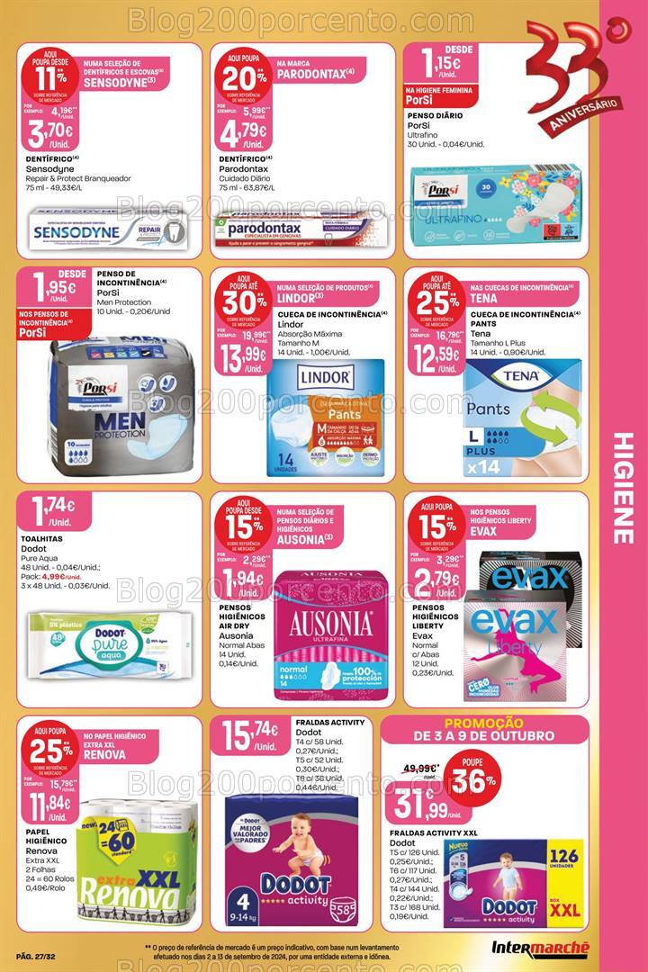 Antevisão Folheto INTERMARCHÉ Super Aniversário Promoções de 3 a 9 outubro