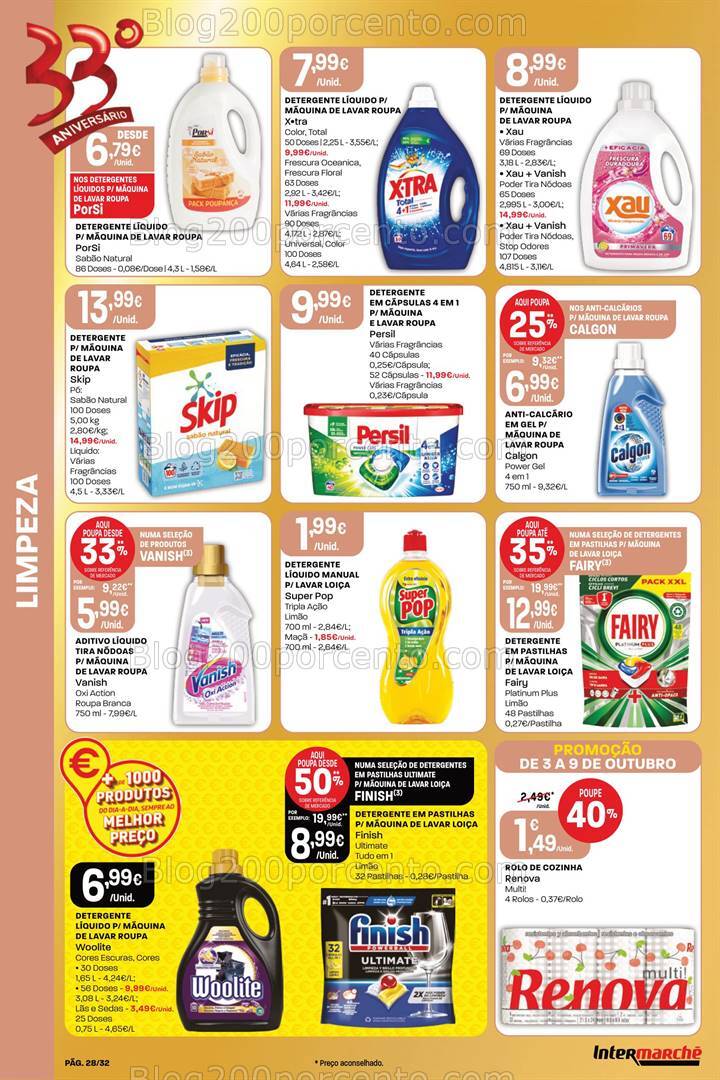 Antevisão Folheto INTERMARCHÉ Super Aniversário Promoções de 3 a 9 outubro