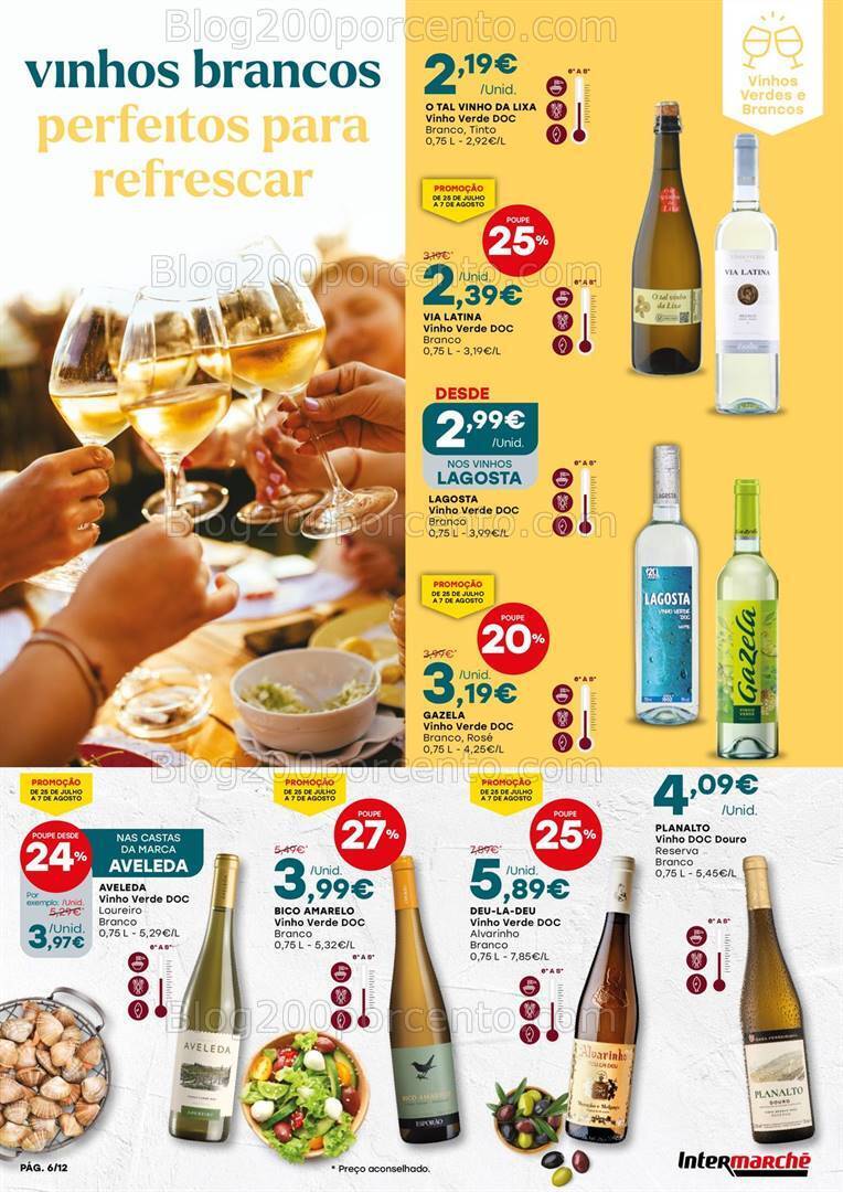 Antevisão Folheto INTERMARCHÉ Bebidas e Mariscos Promoções de 25 julho a 7 agosto
