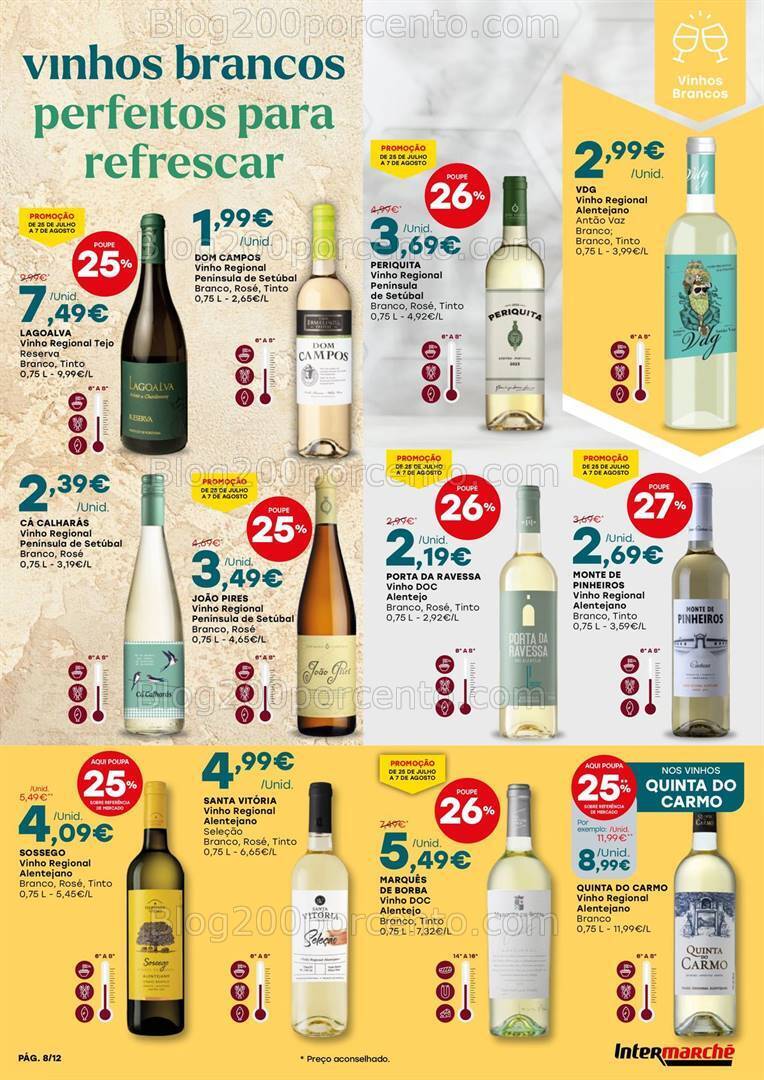 Antevisão Folheto INTERMARCHÉ Bebidas e Mariscos Promoções de 25 julho a 7 agosto