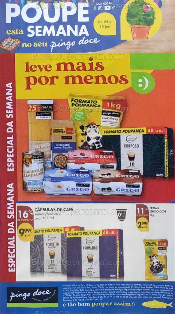 Antevisão Folheto PINGO DOCE Leve Mais por Menos Promoções de 4 a 10 junho