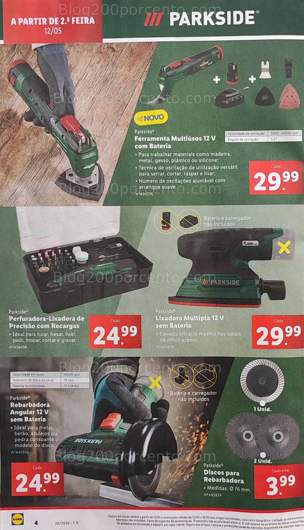 Antevisão Folheto LIDL Bazar Promoções de 16 a 22 de maio ferramentas
