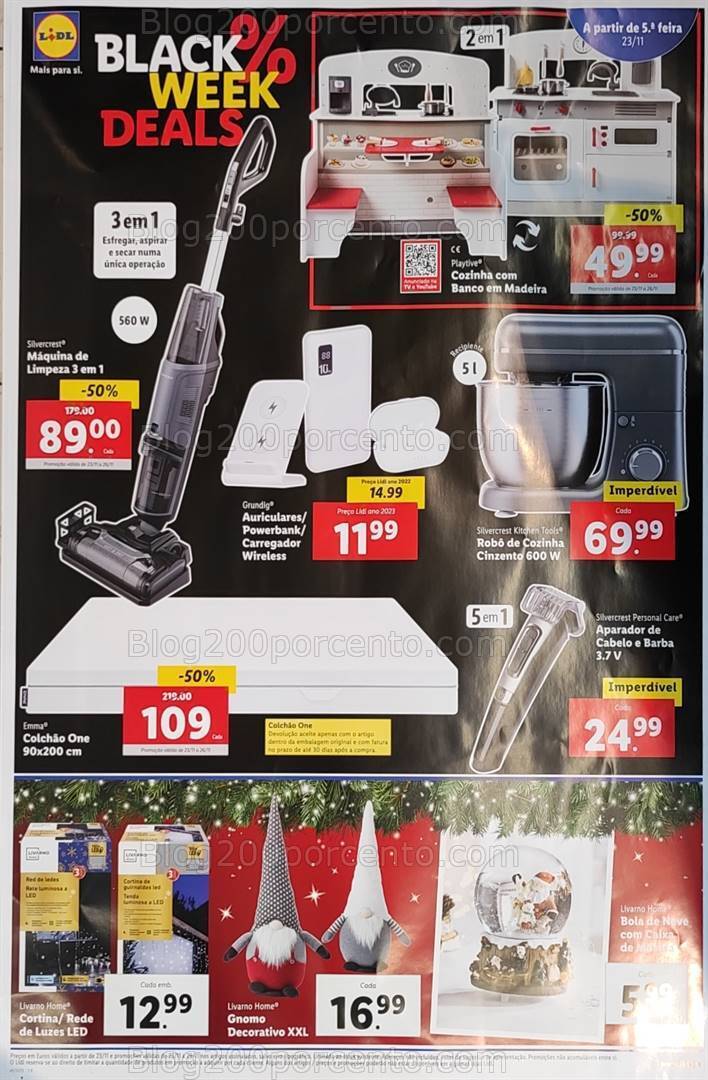 Antevisão Folheto LIDL Bazar + Black Deals Promoções a partir de 23 novembro