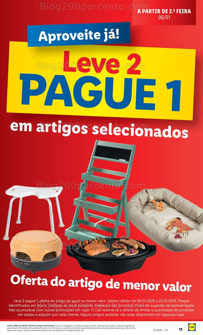 Antevisão Folheto LIDL Leve 2 Pague 1 Promoções de 6 a 22 janeiro