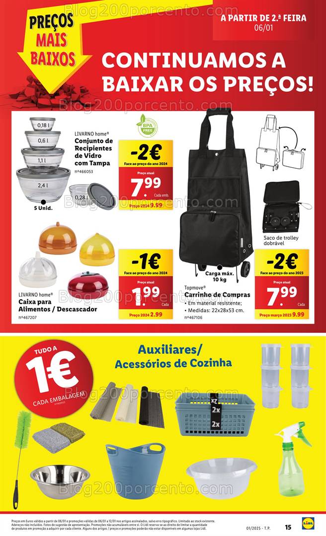 Antevisão Folheto LIDL Bazar Promoções a partir de 6 janeiro