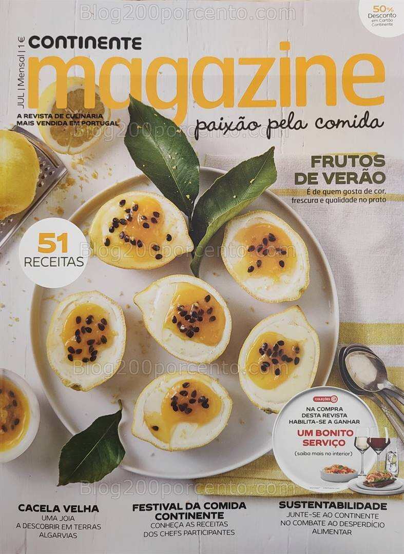Antevisão Revista CONTINENTE Magazine Julho e Seus Vales de Desconto