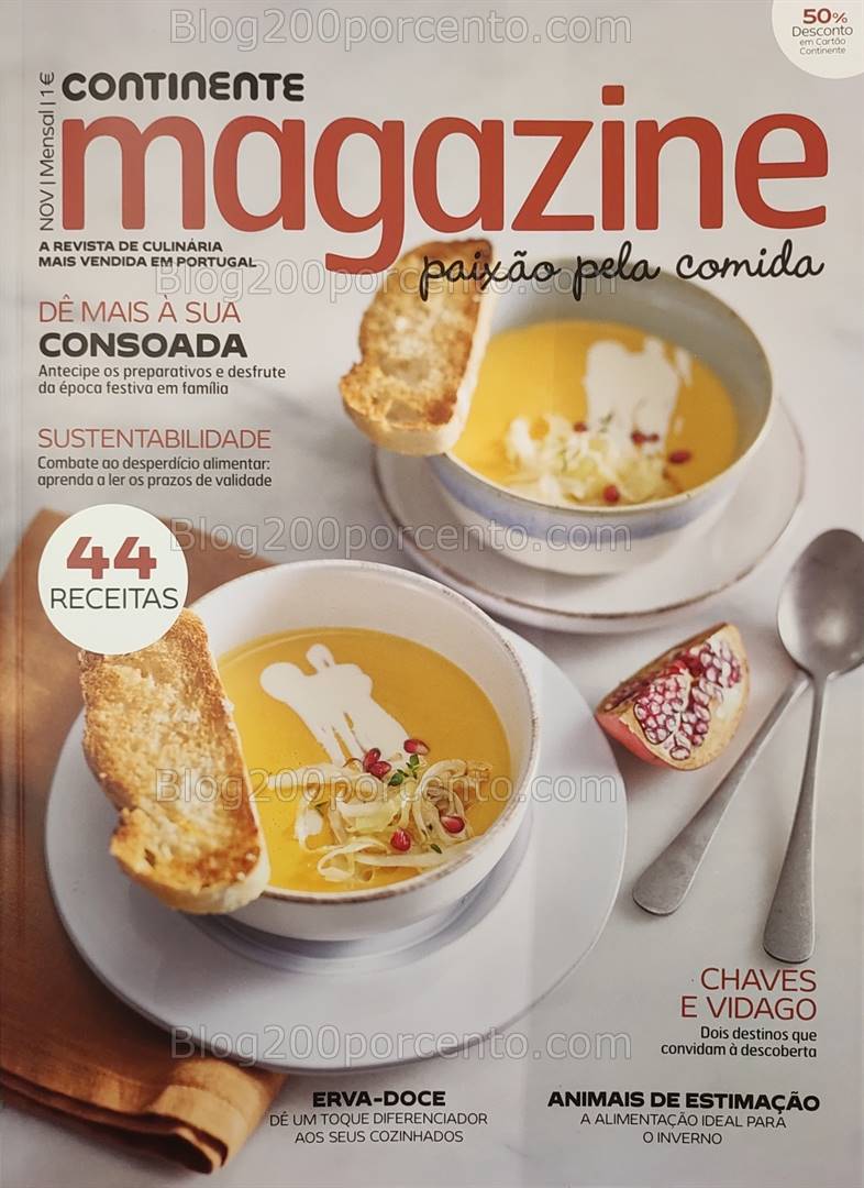 Antevisão Revista CONTINENTE Magazine Novembro e Seus Vales de Desconto