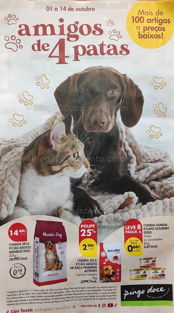 Antevisão Folheto PINGO DOCE Feira Animal Promoções de 1 a 14 outubro