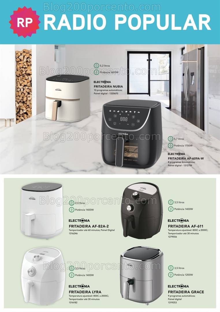 Antevisão Folheto RADIO POPULAR Especial Fritadeiras Promoções de 8 a 20 março