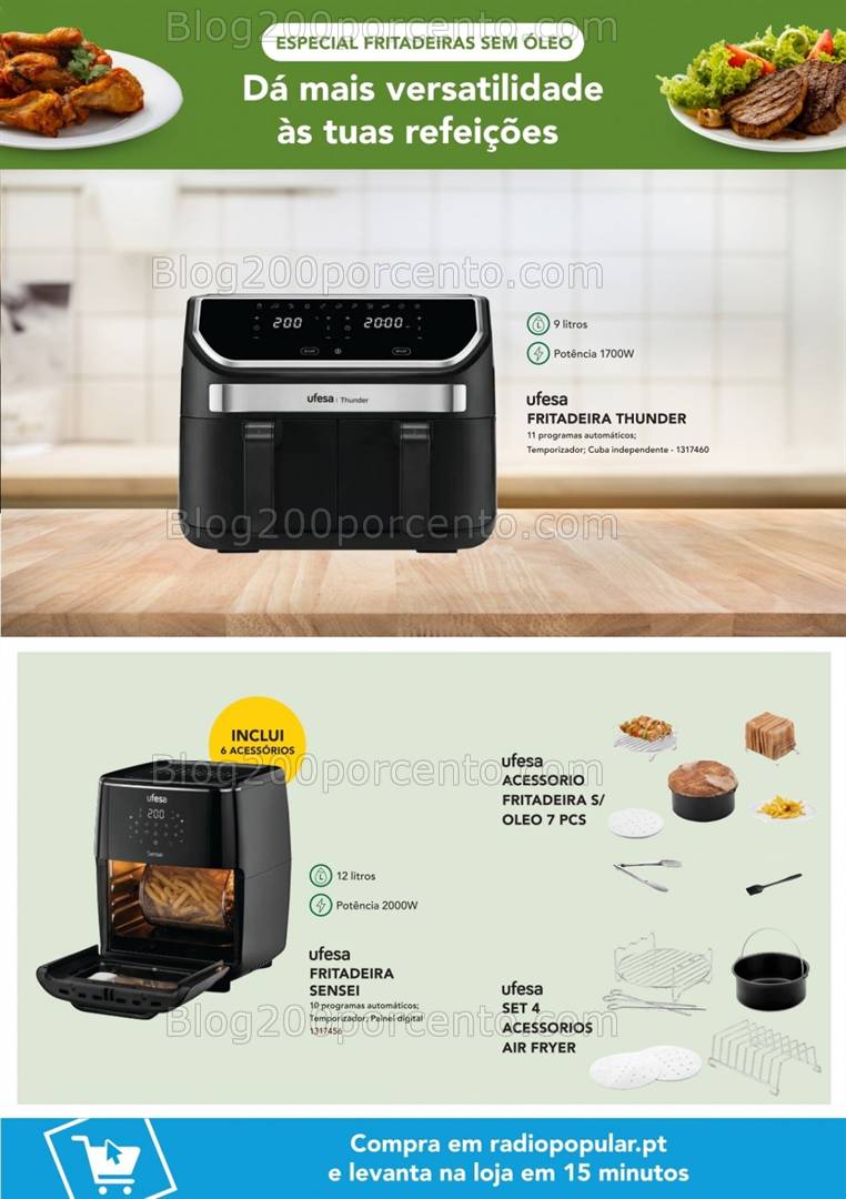 Antevisão Folheto RADIO POPULAR Especial Fritadeiras Promoções de 8 a 20 março