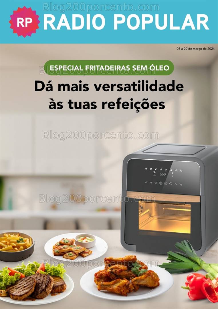 Antevisão Folheto RADIO POPULAR Especial Fritadeiras Promoções de 8 a 20 março