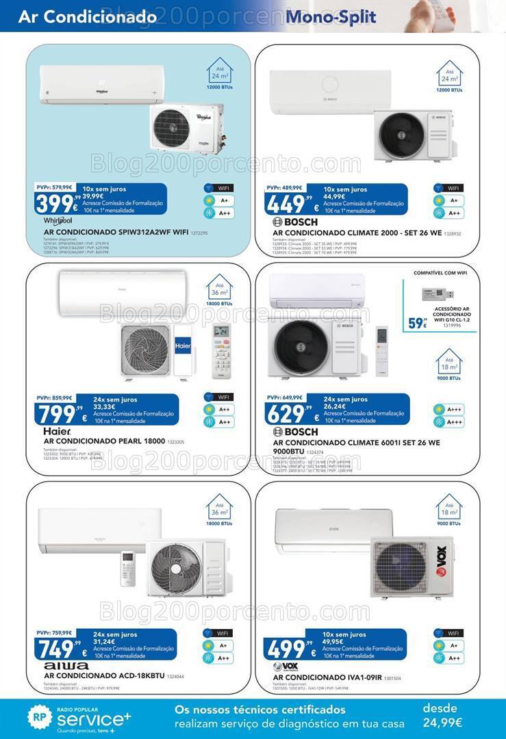 Antevisão Folheto RADIO POPULAR Especial Ar Condicionado e Ventilação Promoções até 22 julho