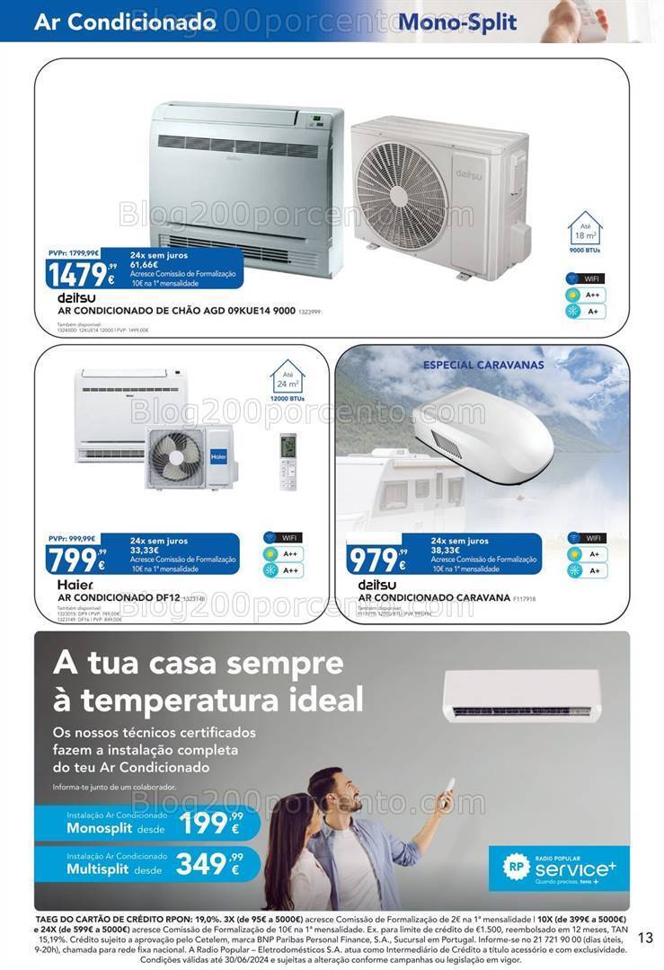 Antevisão Folheto RADIO POPULAR Especial Ar Condicionado e Ventilação Promoções até 22 julho