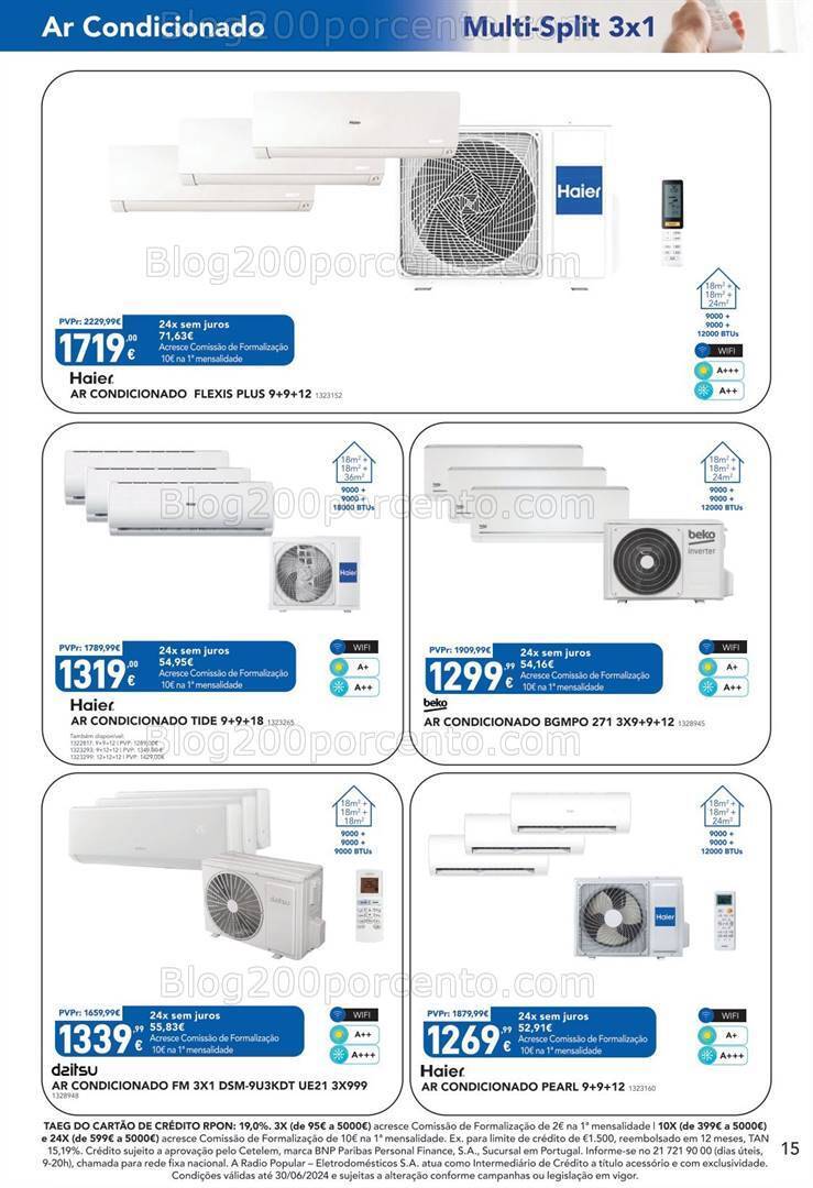 Antevisão Folheto RADIO POPULAR Especial Ar Condicionado e Ventilação Promoções até 22 julho