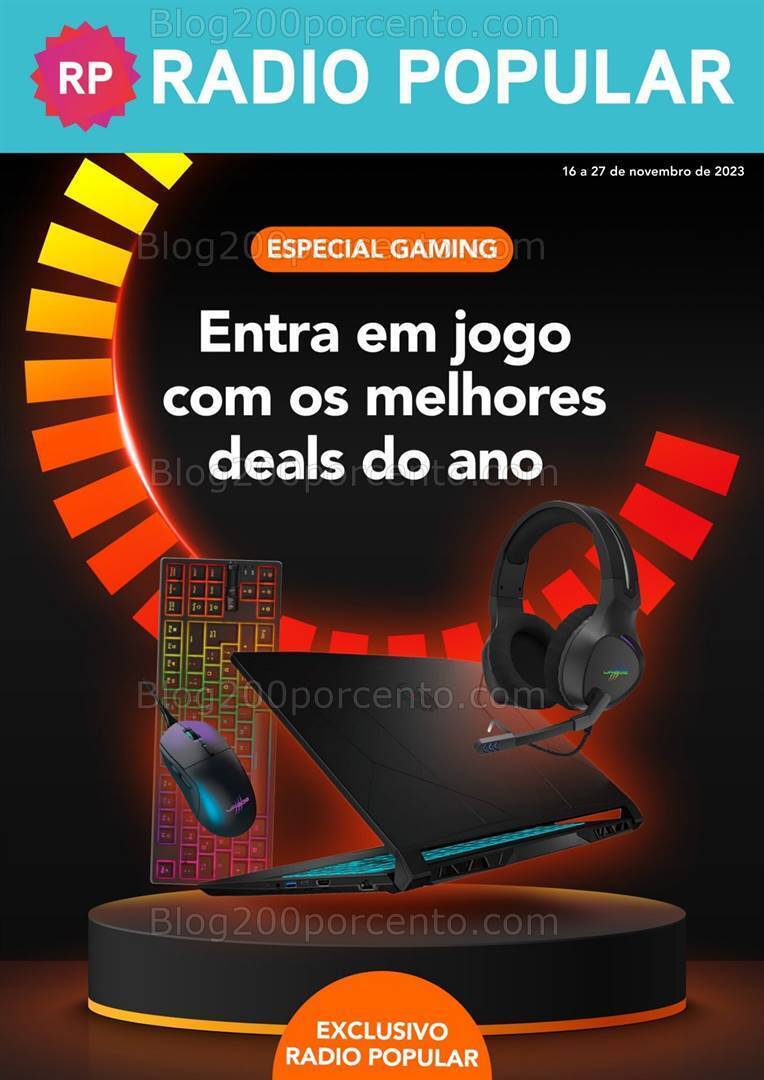 Antevisão Folheto RADIO POPULAR Especial Gaming Promoções de 16 a 27 novembro