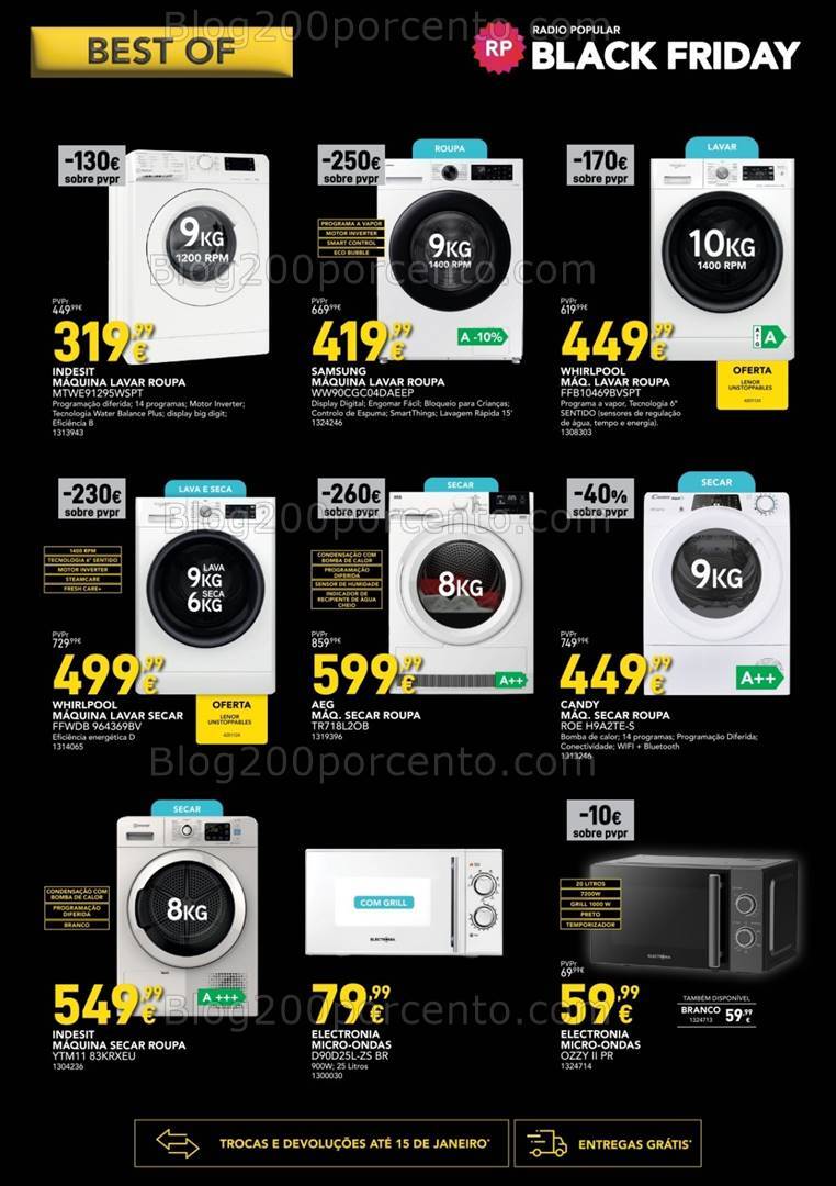 Antevisão Folheto RADIO POPULAR Best Of Black Friday Promoções até 2 dezembro