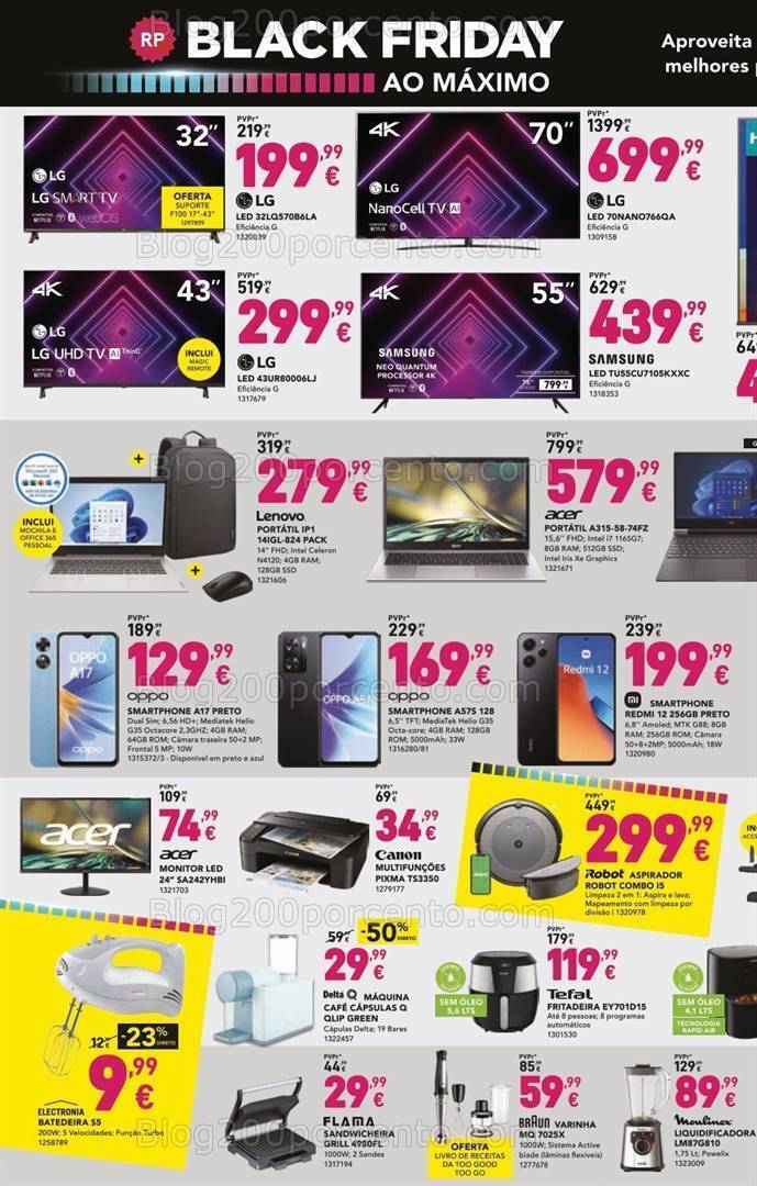 Antevisão Folheto RADIO POPULAR Black Friday Promoções de 31 outubro a 6 novembro