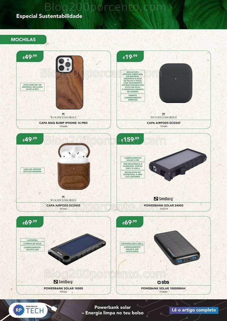 Antevisão Folheto RADIO POPULAR Especial Sustentabilidade Promoções de 1 a 30 setembro