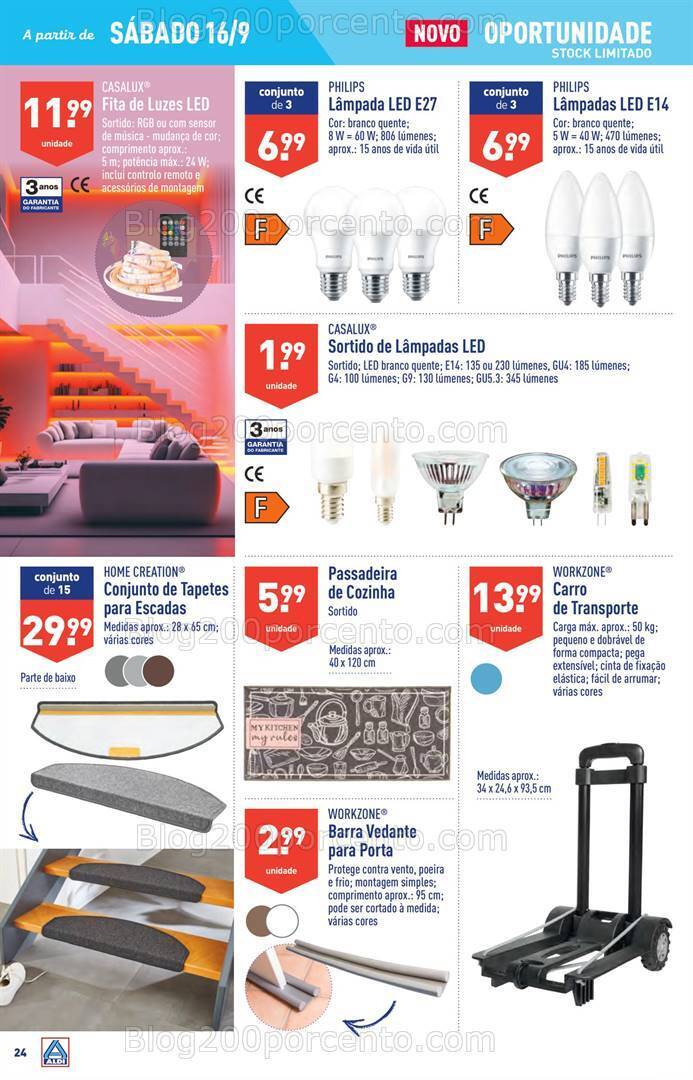 Antevisão Folheto ALDI Bazar Promoções a partir de 16 setembro