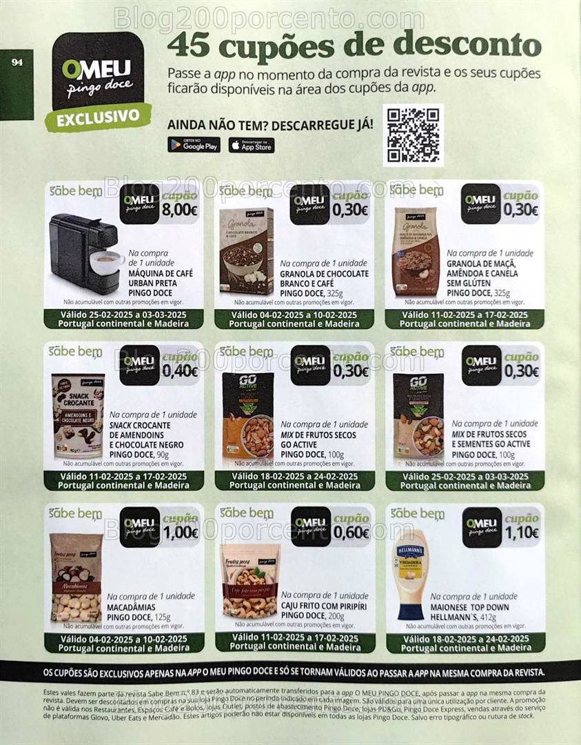 PINGO DOCE Sabe Bem 45 anos - janeiro e fevereiro - os seus vales de desconto!