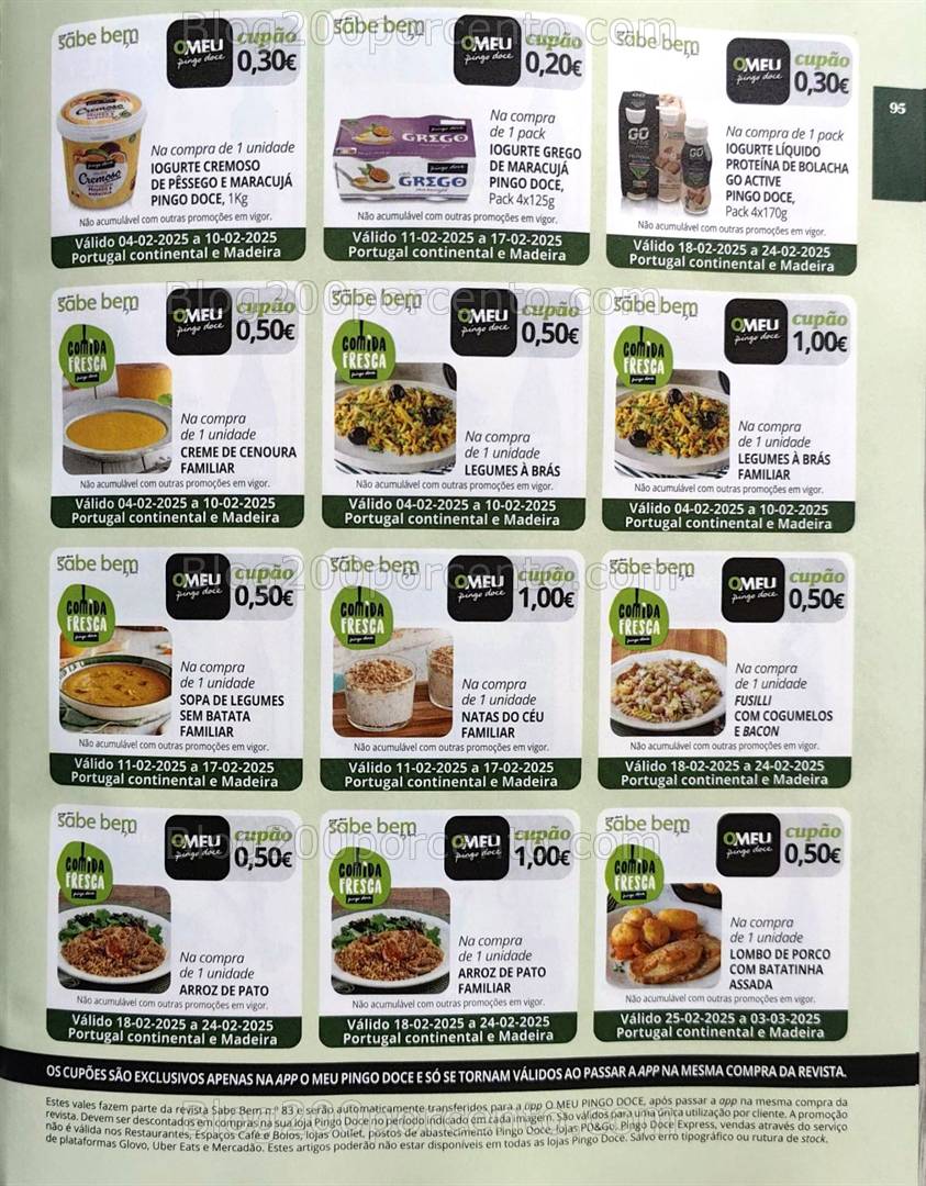 PINGO DOCE Sabe Bem 45 anos - janeiro e fevereiro - os seus vales de desconto!