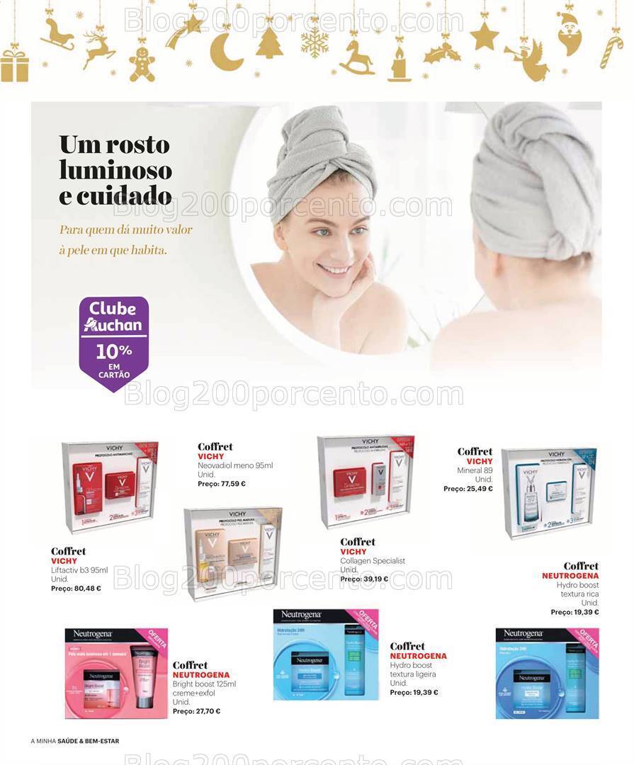 Antevisão Folheto AUCHAN Saúde e Bem-Estar Natal Promoções de 8 novembro a 26 dezembro