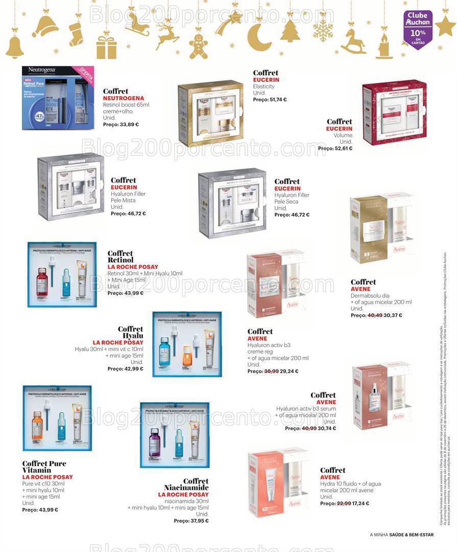 Antevisão Folheto AUCHAN Saúde e Bem-Estar Natal Promoções de 8 novembro a 26 dezembro