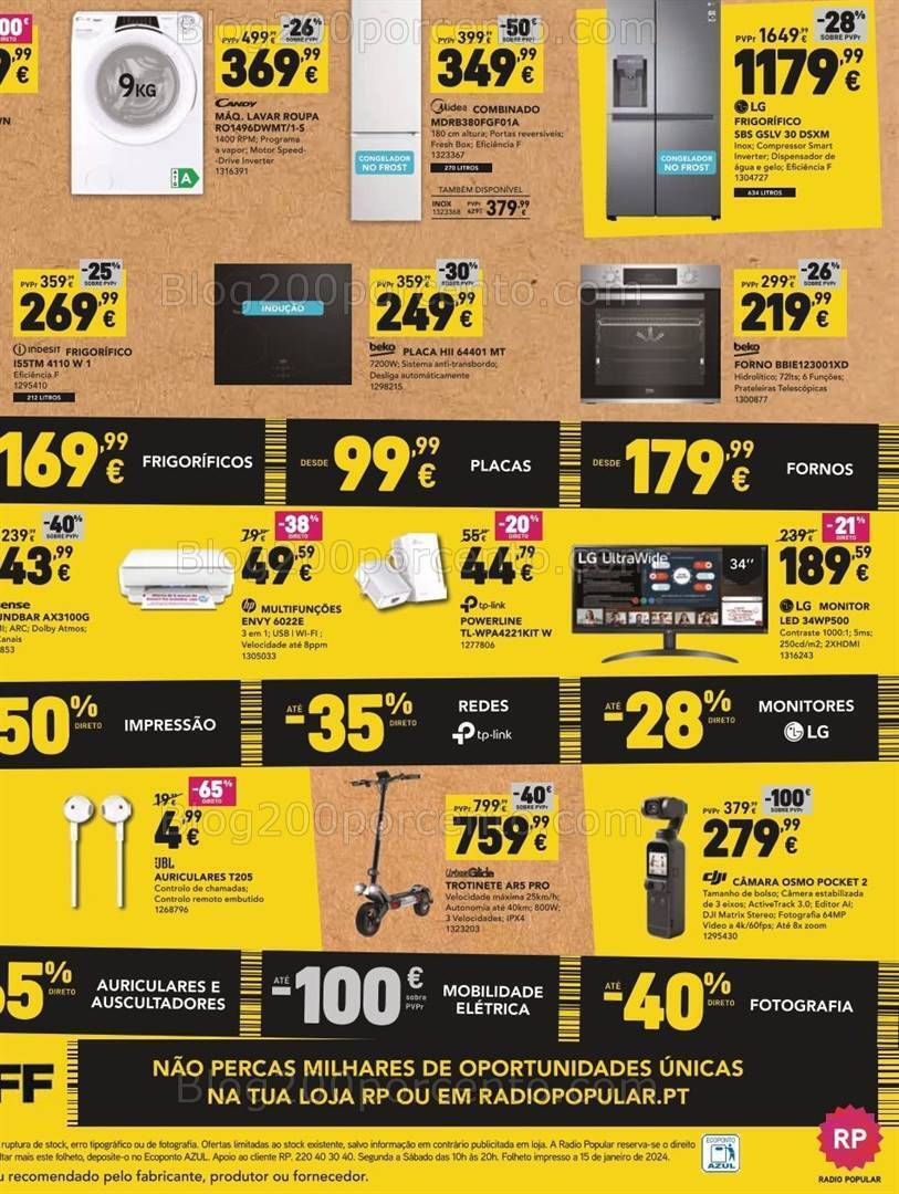 Antevisão Folheto RADIO POPULAR Stock Off Promoções de 25 janeiro a 1 fevereiro