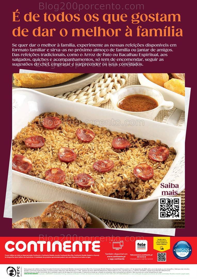 Antevisão Folheto CONTINENTE Take-Away Consoada Promoções de 29 outubro a 31 dezembro