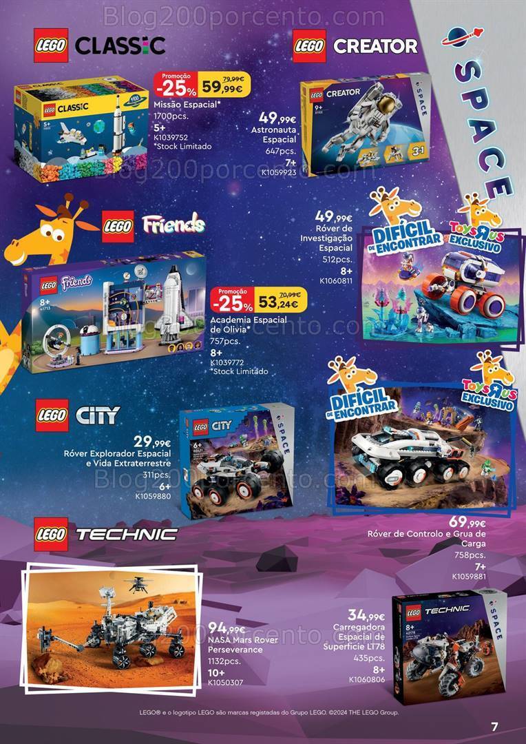 Antevisão Folheto TOYSRUS Especial Lego Promoções de 3 a 30 junho