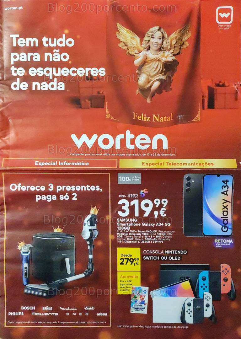 Antevisão Folheto WORTEN Promoções de 15 a 25 dezembro