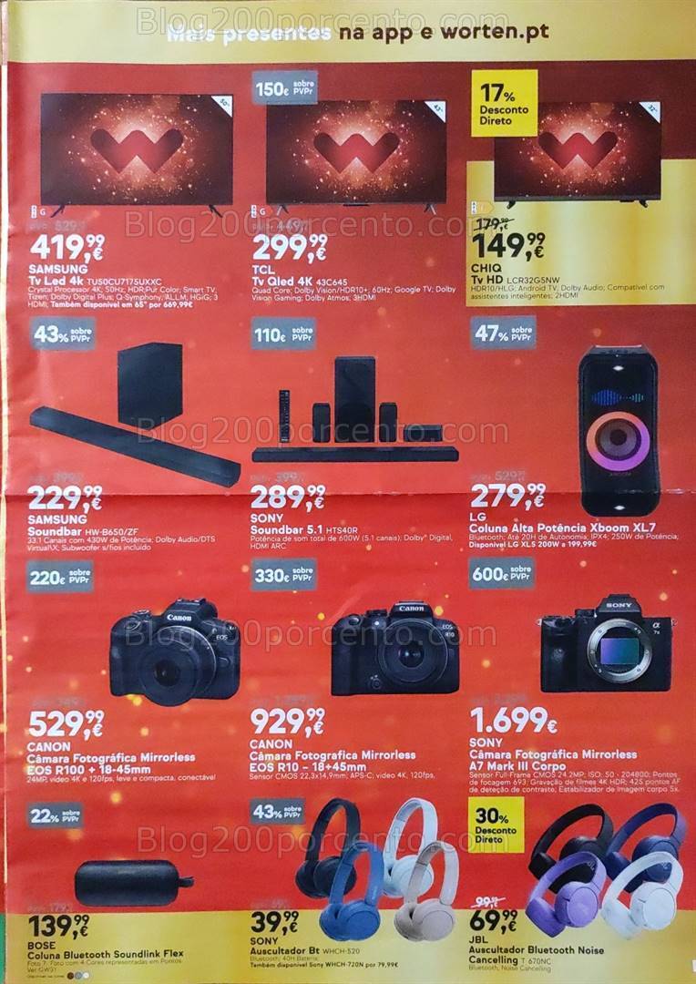 Antevisão Folheto WORTEN Promoções de 15 a 25 dezembro