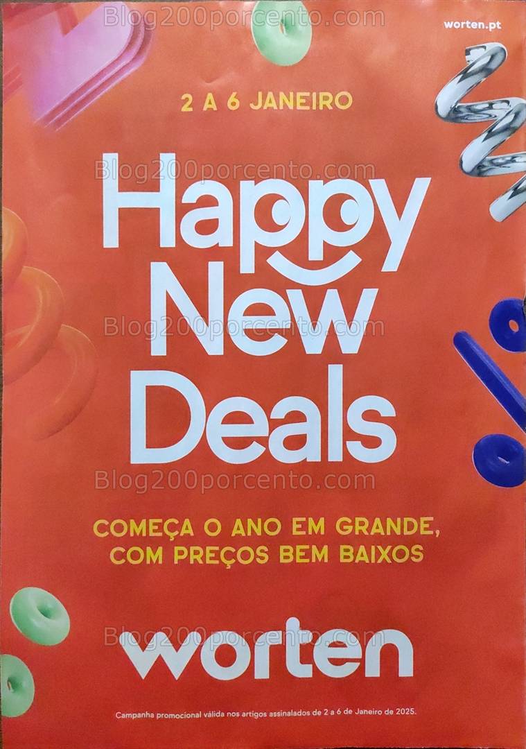 Antevisão Folheto WORTEN Happy New Deals Promoções de 2 a 6 janeiro