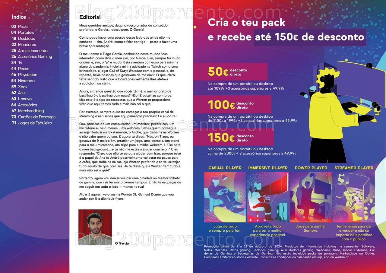 Antevisão Folheto WORTEN Gaming Promoções de 1 a 21 outubro