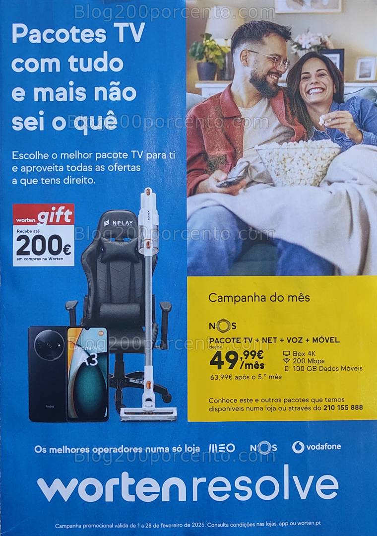 Antevisão Folheto WORTEN Mobile Promoções de 1 a 28 fevereiro