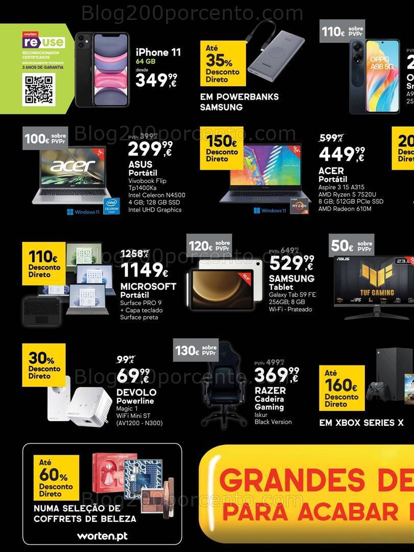 Antevisão Folheto WORTEN Black Friday Fim de Semana - 23 a 27 novembro