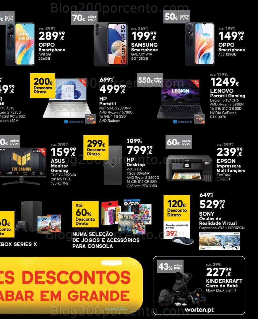 Antevisão Folheto WORTEN Black Friday Fim de Semana - 23 a 27 novembro